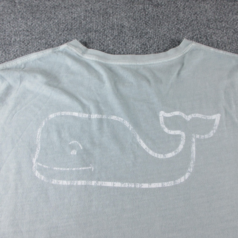 Vineyard Vines Shirt Mens 2XL Green Short Sleeve Whale Pocket Graphic Tee Logo - Picture 2 of 9